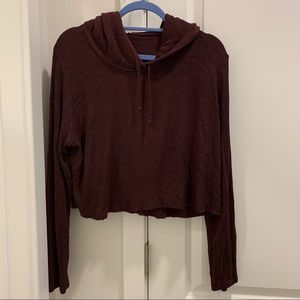 Brandy Melville Cropped Hooded Tee